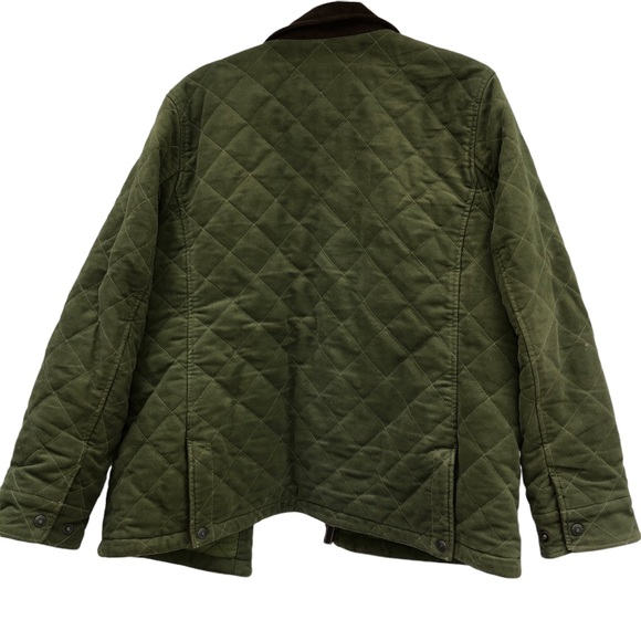 LL Bean spectacular Up Country Waxed Cotton green quilted brown jkt ASNEW - Picture 6 of 7